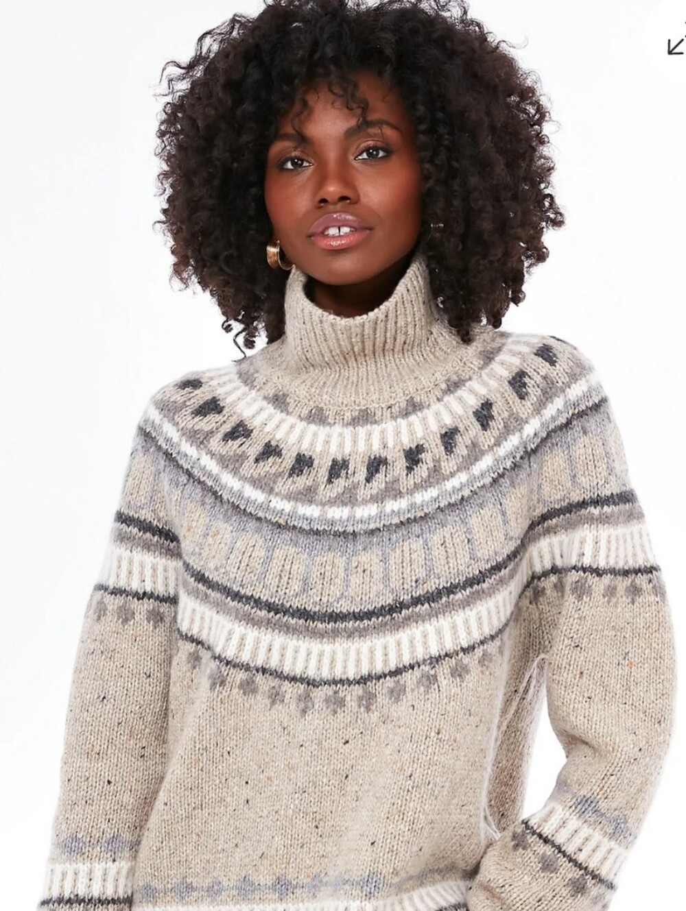 ALEX MILL FAIR ISLE DONEGAL TURTLECK SWEATER - Picture 4 of 9